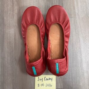 Tieks Red Leather Flats